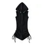 Sleeveless Hooded Plain Romper