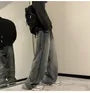 Mid Rise Washed Wide Leg Jeans