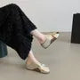 Platform Metallic Slide Sandals
