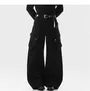Mid Rise Plain Wide Leg Cargo Pants