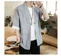 Contrasted Elbow-Sleeve Hanfu Shirt