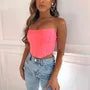 Strapless Plain Crop Corset Top