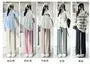High Rise Wide Leg Plain Knit Sweatpants