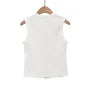 Scoop Neck Plain Zip Tank Top