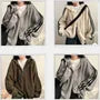 Striped Hooded Ribbed Zip Cardigan