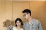 Couple Matching Long Sleeve Plaid Button Pajama Top / High Waist Straight Leg Pants / Pajama Dress / Set (Various Designs)