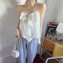 Plain Asymmetrical Ruffled Camisole Top