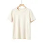 Maternity Elbow-Sleeve Crew Neck Plain T-Shirt