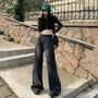 Mid Waist Washed Baggy Jeans