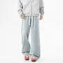 Drawstring Waist Washed Wide Leg Jeans