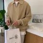 Half Zip Plain Polo Sweater
