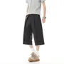 Mid Rise Plain Wide Leg Shorts