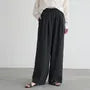 High Waist Plain Wide Leg Pants