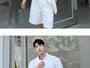 Set: Elbow-Sleeve Plain Zip Jacket + Mid Rise Shorts