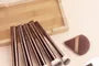Set of 11: Makeup Brush + Makeup Blender Beauty Sponge + Triangle Powder Puff