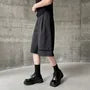 Mid Waist Plain Asymmetrical Shorts