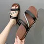 Platform Rhinestone Slide Sandals