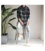 Frayed Loose Plaid Shirt