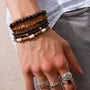 Layered Wooden Bead Bracelet