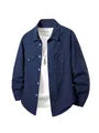 Long-Sleeve Button-Up Plain Shirt