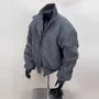 Stand Collar Plain Zip Bomber Light Jacket
