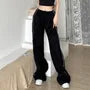 High Waist Striped Loose-Fit Wide-Leg Sweatpants