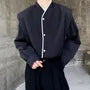 Long Sleeve Contrast Trim Pleated Shirt