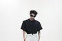 Mock Two-Piece Mid Rise Plain Cutout Wide Leg Dress Pants