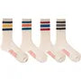 Set of 4: Striped Crew Socks