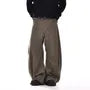 Mid Rise Plain Paneled Wide Leg Jeans