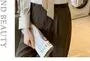 Long-Sleeve Scarf Collar Plain Blouse