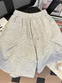 Drawstring Waist Plain Sweat Shorts