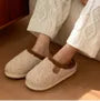 Couple Matching Contrast Trim Fleece Home Slippers