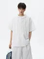 Set: Short Sleeve Plain Hooded Button Top + Mid Rise Shorts