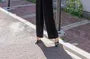 Long-Sleeve Lapel Collar Plain Jumpsuit