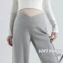 Mid Rise Plain Wide Leg Pants