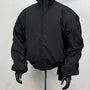 Stand Collar Plain Zip Bomber Light Jacket