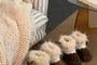 Platform Fluffy Panel Faux Suede Short Snow Boots