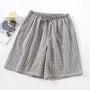 Couple Matching Drawstring Waist Plaid Lounge Shorts (Various Designs)