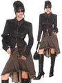 Long-Sleeve Plain Asymmetrical Belted Zip Slim Fit Shirt