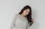 [L - 3XL] Plain Scoop Neck Long-Sleeve Cardigan