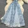 Spaghetti Strap Lace Maxi A-Line Dress