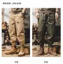 Mid Rise Plain Cropped Baggy Cargo Pants