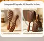Dual Side Wooden Hair Brush with Massager