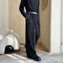 High Waist Twill Wide Leg Dress Pants