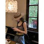 Banded Straw Boater Hat