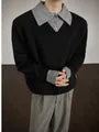 Collared Mock Two Piece Polo Sweater