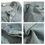 Stand Collar Buckled Washed Denim Button Jacket
