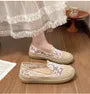 Lace Mesh Espadrille Slip Ons