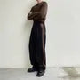 High Waist Two Tone Wide Leg Sweatpants